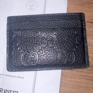 Authentic Gucci Black Leather Card Holder with COA!!!